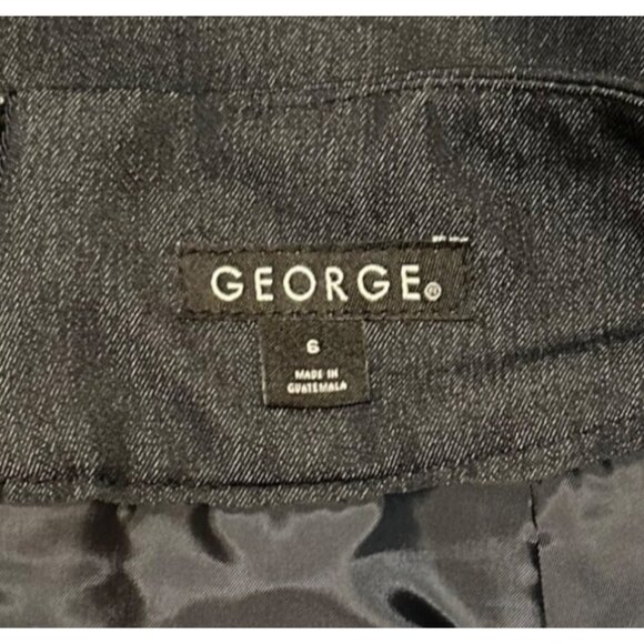 GEORGE Career Mini Skirt Dark Denim Color Polyester Rayon Blend Women's Size 6 - Picture 3 of 9
